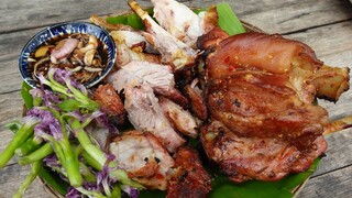 Bắp heo nướng lu. Gỏi bông lục bình - Bin Đen Miền Tây # 231