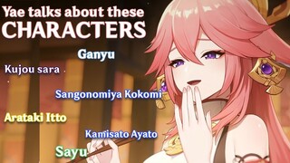 Yae Miko talks about other characters PT.1