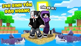 Ruby Và Siro Thử Thách 24h Sinh Tồn NGOÀI ĐẢO HOANG Đáng Sợ Trong Minecraft