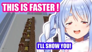 Pekora Made a Weird Looking Stairs that's faster than Water Elevator 【Hololive Eng Sub】