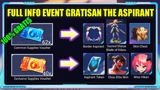 FULL INFO EVENT GRATISAN THE ASPIRANT MLBB!! CARA DAPATKAN TICKET DRAW ACADEMY SUPPLY GRATIS