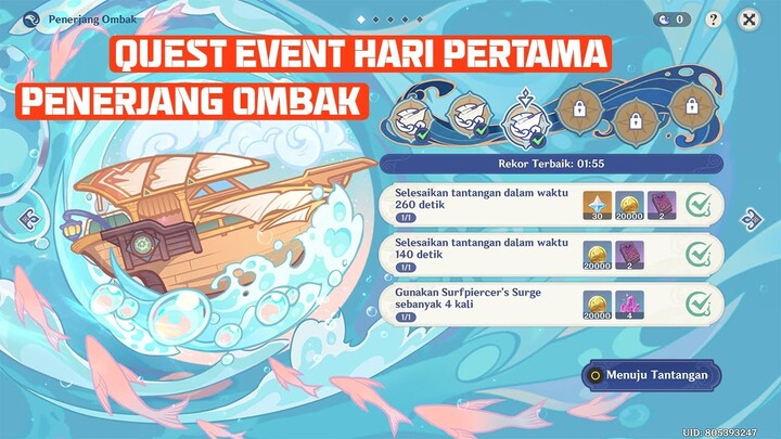 [Quest Event Hari Pertama] Perjalanan Laut dimusim Panas: Penerjang Ombak | Genshin Impact