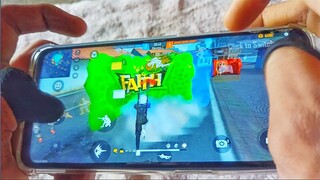 Realme narzo 20pro free fire gameplay test 4 finger handcam m1887 onetap headshot SD860 CPU smoothaf