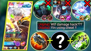 HYPER YIN VS HYPER ALPHA & TANKY TERZILLA IN SIDELANE | YIN HACK DMG BUILD & EMBLEM | MOBILE LEGENDS