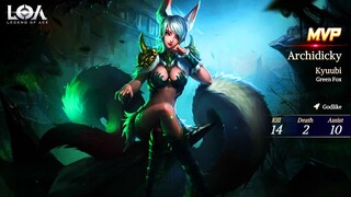 New Skin Kyuubi Green Fox Review And Gameplay - Legend Of Ace (LOA)