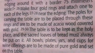 Daily Verse.                  Exodus 25:23-30