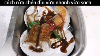 cách rửa chén đĩa vừa nhanh vừa "sạch"