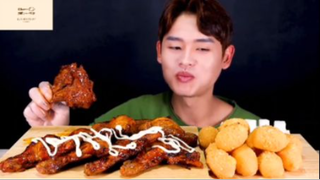 Mukbang đùi gà nướng #anngon