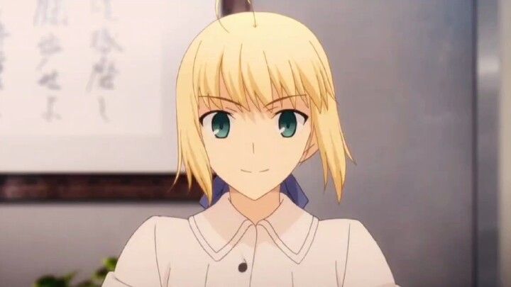 Saber is much more lively and cute in Rin's line than in her own line...