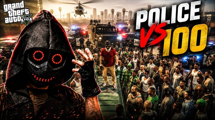 POLICE vs 100 ARMED MEN — GTA 5 EPIC WAR! 🔥