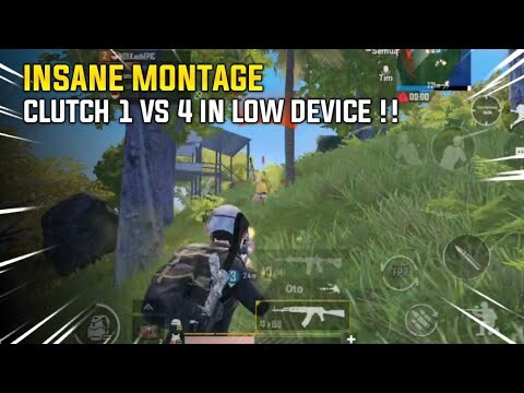 WORLD FASTEST PLAYER | CLUTCH 1 VS 4 IN LOW END DEVICE - PUBG MOBILE