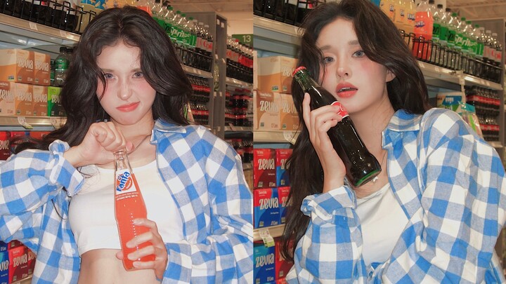 Orang-orang mengambil gambar seperti ini di supermarket