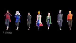 gangnam style【NARUTO MMD】Hashirama*Tobirama*hiruzen*Minato*Tsunade*Kakashi*naruto