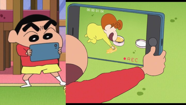 Shin-chan’s finally using an iPhone! Crayon Shin-chan new episode challenge