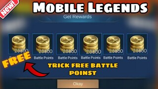 TRICK TO GET BATTLE POINST FREE IN MOBILE LEGENDS BANG BANG