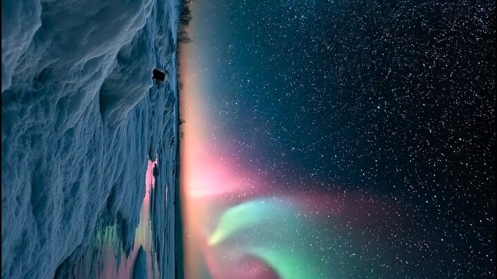Chasing the northern lights into the quiet. ✨❄️