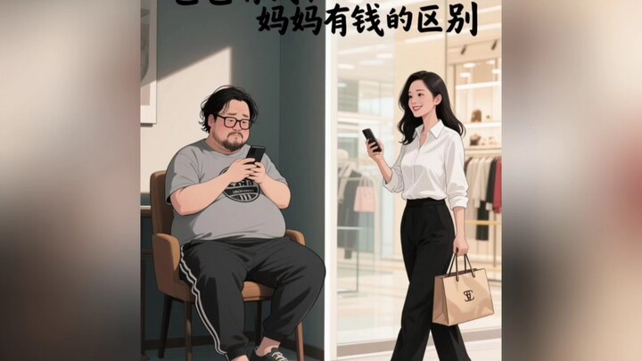 爸爸有钱和妈妈有钱的区别