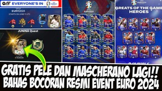 FREE ICON PELE & MASCHERANO BANYAK!! BAHAS TUNTAS BOCORAN RESMI EVENT EURO 2024 EASPORT FC MOBILE