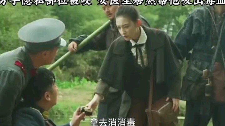 The girl is wholeheartedly dedicated to saving lives and helping the wounded; her selfless act of ta