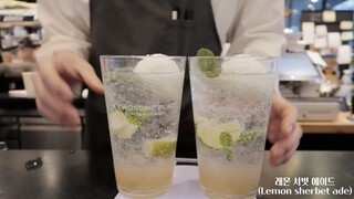 Cafe Vlog | Menu today: Lemon sherbet ade,Ice caramel chesse cream #cafevlog