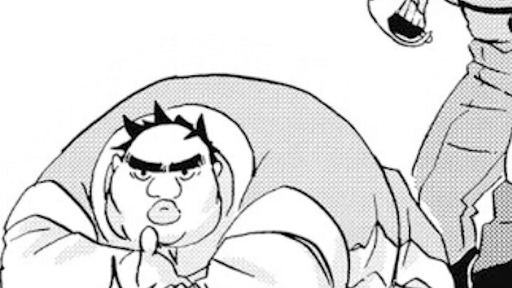 The fat guy has a trillion strength, and can destroy the world with just a booger, scaring the enemy