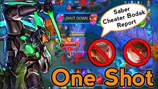 ONE SHOT  | SABER GAMEPLAY | B o d a k  - Mobile Legends Bang Bang