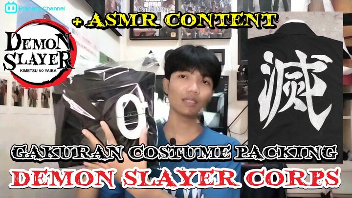 GAKURAN DEMON SLAYER CORPS COSTUME PACKING ASMR CONTENT