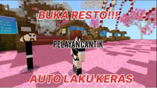 MINECRAFT - PERTAMA KALI BUKA RESTO PELAYANNYA CEWEK CANTIK AUTO LARIS MANIS!!!