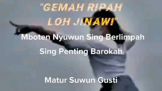 dadi uwong kudu andhap ashor 😁