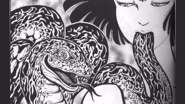 Gadis itu suka berciuman, dan seekor ular hitam panjang merangkak keluar dari dalam tenggorokannya [