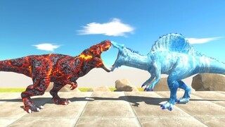 Magma and Ice Carnivores Deadly Climb - Animal Revolt Battle Simulator