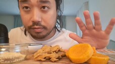 ASMR PLATE LICKING CHICKEN, MUSHROOM & SWEET POTATOES 🥔_🟫