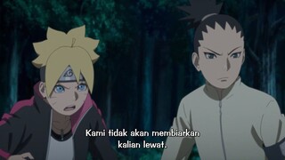 Boruto membantu Kawaki yang sedang menjalankan misi dengan tim Shikadai part 1