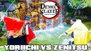THE ANIME BATTLE FOR THE AGES! ZENITSU VS YORIICHI! DEMON SLAYER FIGHT SCENE