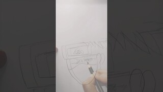 how to draw kakashi hatake🌀🥷🏼#kakashi #drawing #youtube #youtubeshorts #kakashidrawing