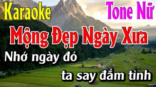 Mộng Đẹp Ngày Xưa Karaoke Tone Nữ Karaoke Lâm Organ - Beat Mới