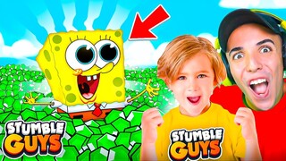 NIÑO me PIDE la SKIN de BOB ESPONJA y ESTO PASÓ... 😱 STUMBLE GUYS