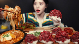 [Mukbang TV] - Sushi bò sống siêu to + udong kim chi + thịt heo chiên xù| ASRM