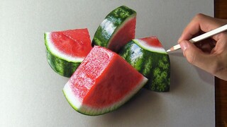 Hand painting|Lively watermelon