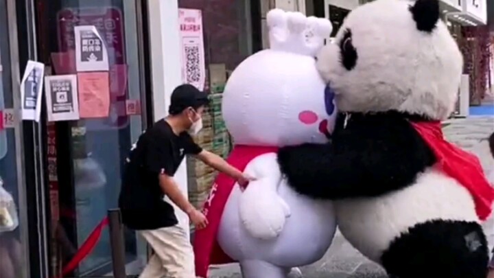 Raja Salju dicium oleh panda raksasa!