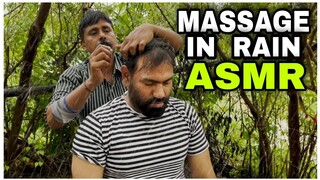 ASMR Head Massage In Rain 🌧, Visited Indian Barber Home with REIKI MASTER