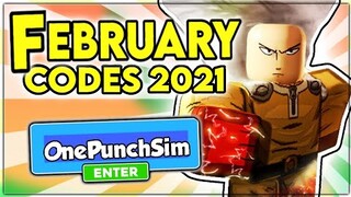 All "New Update Working Codes 2021 in Roblox One Punch Simulator