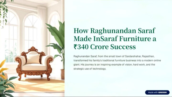 How Raghunandan Saraf Made Insaraf Furniture a ₹340 Crore Success