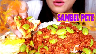 ASMR SAMBAL PETE PEDAS MENYAKITKAN | ASMR MUKBANG INDONESIA | EATING SOUNDS