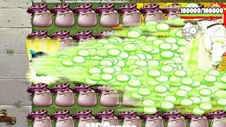 PvZ 2 Challenge - 200 Plants Max Level Vs Porter Gargantuar Zombie 180000 Health