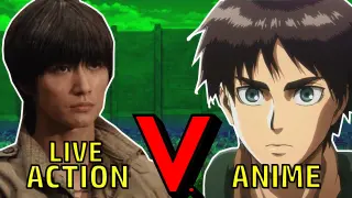 Attack on Titan Live Action v Anime