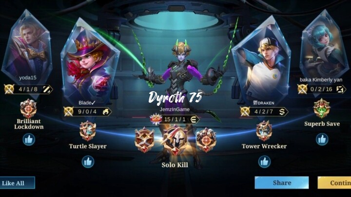 Flying Eagle Dyroth | JemzInGame Dyroth Plays (75) | Mobile Legends