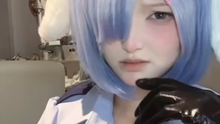His Royal Highness the Prince cosplays as Rem, staring at you with a look of disgust and clapping hi