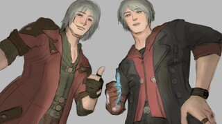 [Devil May Cry 5] Vergil bị em trai và con trai lớn trêu chọc (buồn)