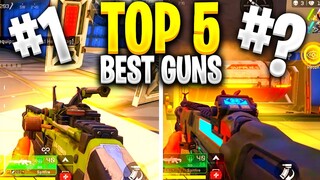 TOP 5 BEST WEAPONS in Apex Legends Mobile! (Beta)